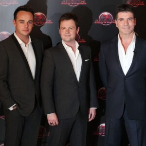 Ant McPartlin, Declan Donnely and Simon Cowell at ITV Launch