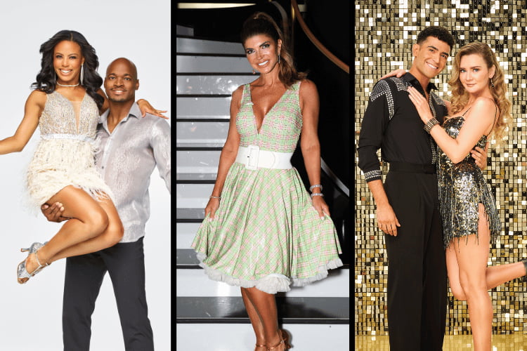 Adrian Peterson and Britt Stewart, Teresa Guidice, and Anna Delvey and Ezra Sosa on 'Dancing With The Stars'