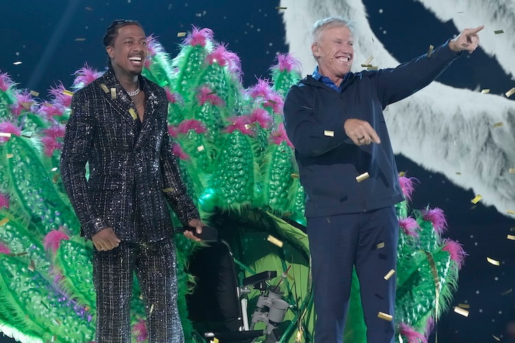 Jon Elway and Nick Cannon on 'The Masked Singer'