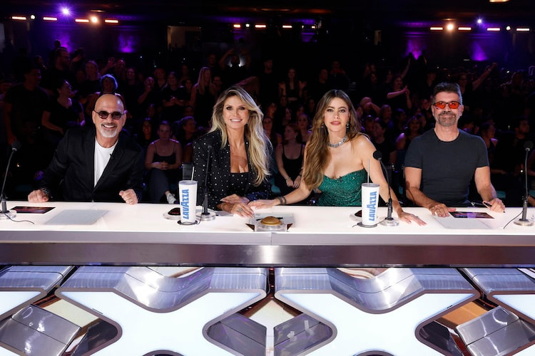 Howie Mandel, Heidi Klum, Sofia Vergara, and Simon Cowell on 'America's Got Talent' 2024