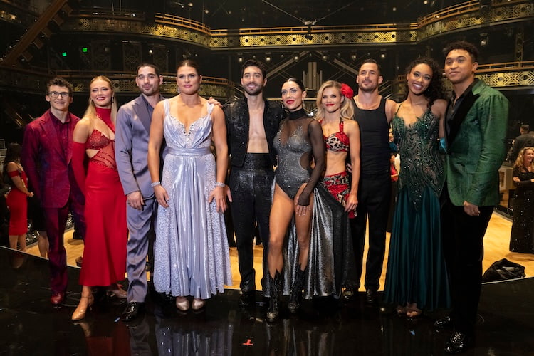 Stephen Nedoroscik, Rylee Arnold, Alan Bersten, Ilona Maher, Joey Graziadei, Jenna Johnson, Witney Carson, Danny Amendola, Chandler Kinney, and Brandon Armstrong on the 'Dancing With The Stars' 2024 Semi Finals