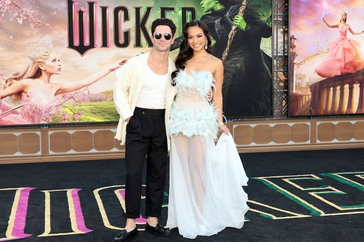 Sasha Farber and Jenn Tran at the Los Angeles "Wicked" premiere