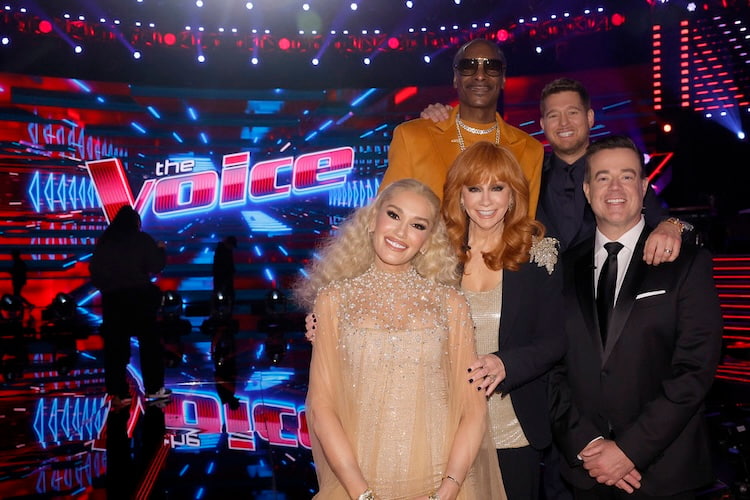 Gwen Stefani, Reba McEntire, Michael Buble, and Snoop Dogg on 'The Voice' 2024 finale