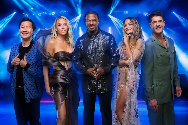 Ken Jeong, Jenny McCarthy, Nick Cannon, Rita Ora, and Robin Thicke on 'The Masked Singer' 2025