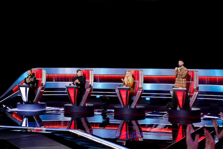 John Legend, Michael Bublé, Adam Levine, and Kelsea Ballerini on 'The Voice' 2025 Knockouts