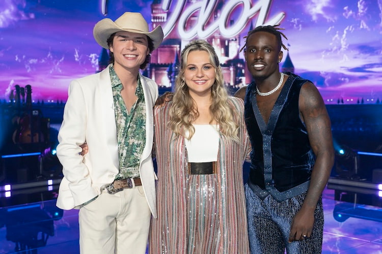 John Foster, Breanna Nix, and Jamal Roberts on the 'American Idol' Grand Finale