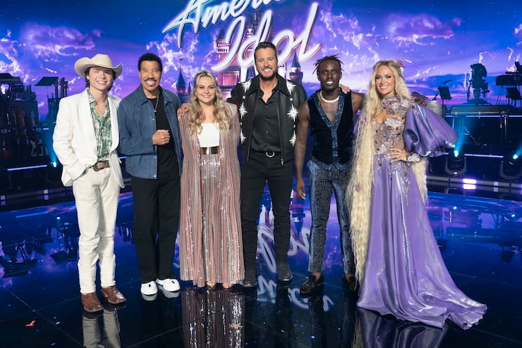 John Foster, Lionel Richie, Breanna Nix, Luke Bryan, Thunderstorm Artis, and Carrie Underwood on 'American Idol'