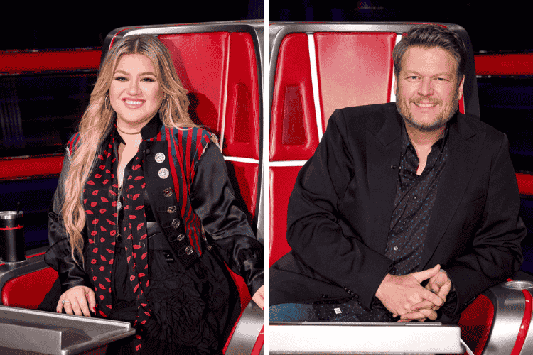 Kelly Clarkson and Blake Shelton both on 'The Voice'