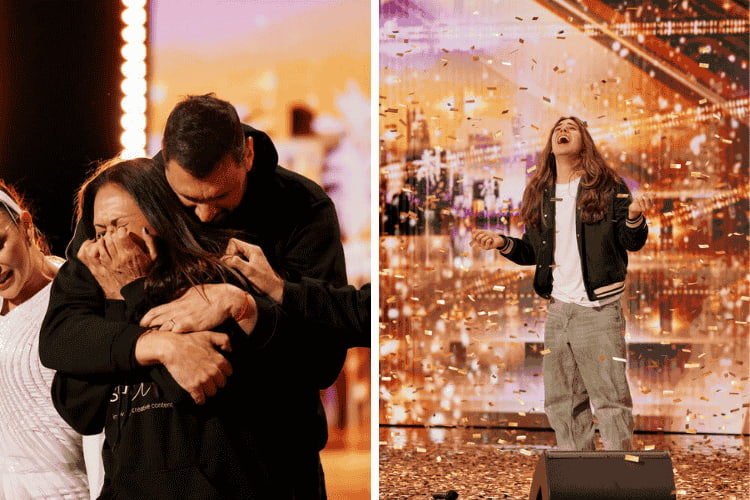 LightWire and Jourdan Blue win the Golden Buzzer during the 'America's Got Talent' 2025 Premiere