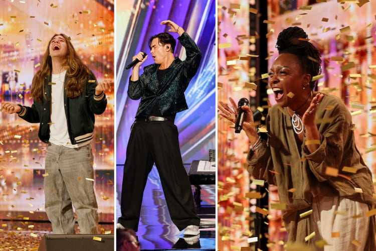 Jourdan Blue, Tom Sandoval, and Charity Lockhart on 'America's Got Talent' 2025