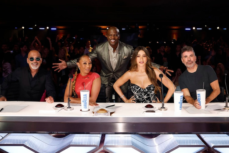 Howie Mandel, Mel B, Sofia Vergara, Simon Cowell, and Terry Crews on 'AGT' Semifinal