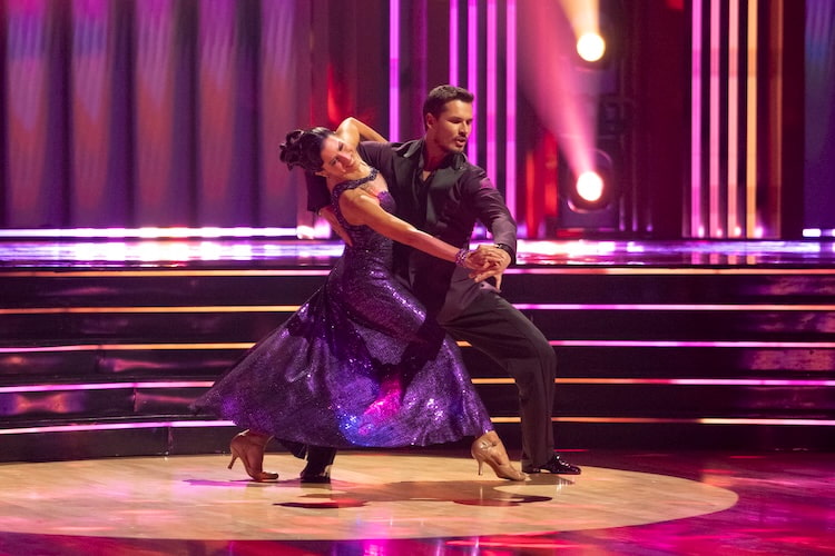 Hilaria Baldwin and Gleb Savchenko on 'Dancing With The Stars' 2025