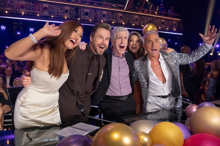 Carrie Ann Inaba, Derek Hough, Tom Bergeron, Ginger Zee, Bruno Tonioli on 'Dancing With The Stars'