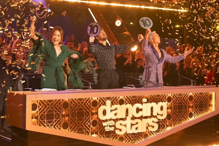 Carrie Ann Inaba, Derek Hough, and Bruno Tonioli on 'Dancing With The Stars' Semi Finals