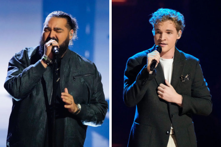 Ralph Edwards and Aiden Ross on 'The Voice' 2025