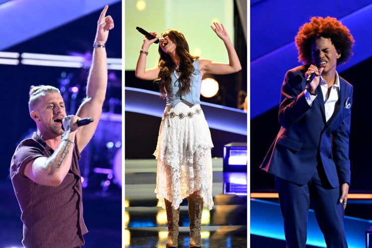 Landon Price, Aaron Lavigne, and Julia Golden on 'The Voice Battle of Champions'