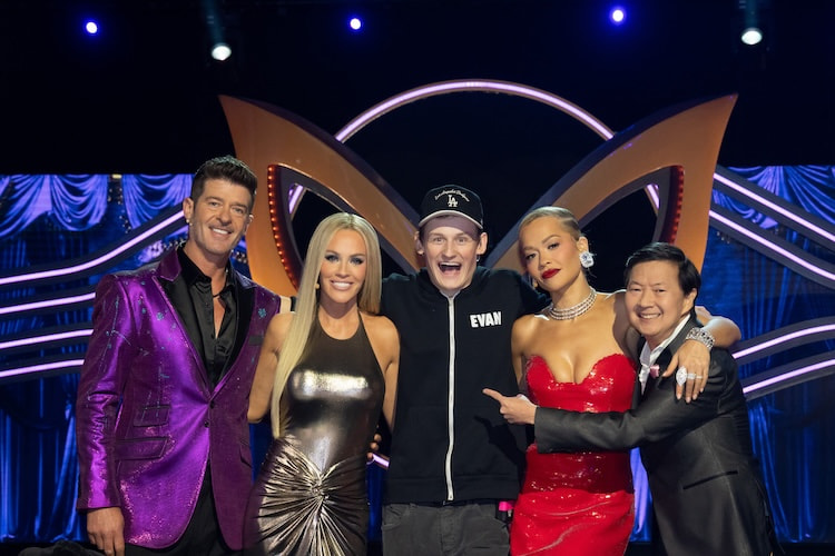 Robin Thicke, Jenny McCarthy, Evan Asher, Rita Ora, and Ken Jeong on 'The Masked Singer' 2026