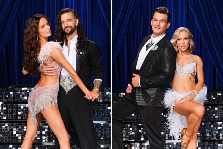 Mark Ballas and Maura Higgins, and Tyler Cameron and Sharna Burgess for 'Dancing With the Stars'