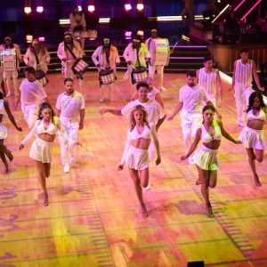 The Pack Drumline during the Opening Number on 'Dancing With the Stars'